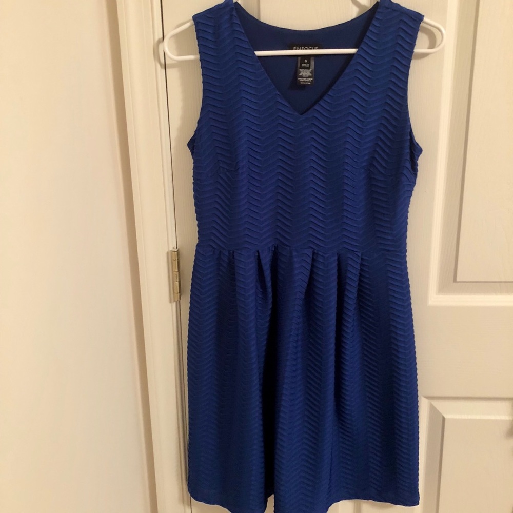 NEW W/O TAGS Enfocus Studio Blue V-Neck Dress